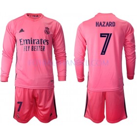 Barn Fotballdrakter Real Madrid Eden Hazard 7 Borte 2020-21 Langermet